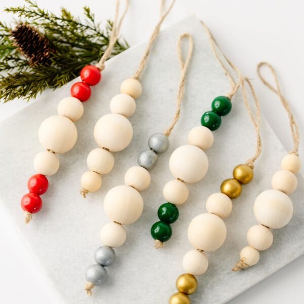 Lola Wood Bead Ornament