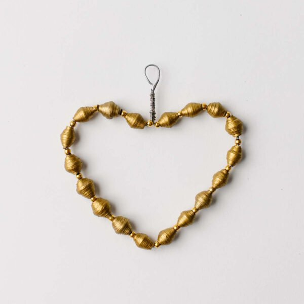Lucia Paperbead Heart Ornament